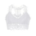 thumbnail image 1 of Women's Sexy Lace Bra Wireless Plus Size Full Coverage Racerback Lace Bra Soft Comfort Everyday Bralette with Added Support, 1 of 3