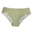 thumbnail image 1 of Women's Sexy Lace Edge Seamless Comfortable Breathable Triangle Panties, 1 of 2