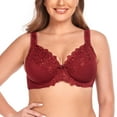 thumbnail image 1 of Women's Sexy Lace Embroidered Bras Full Coverage Unlined Underwire Plus Size Bra 42G, 1 of 7