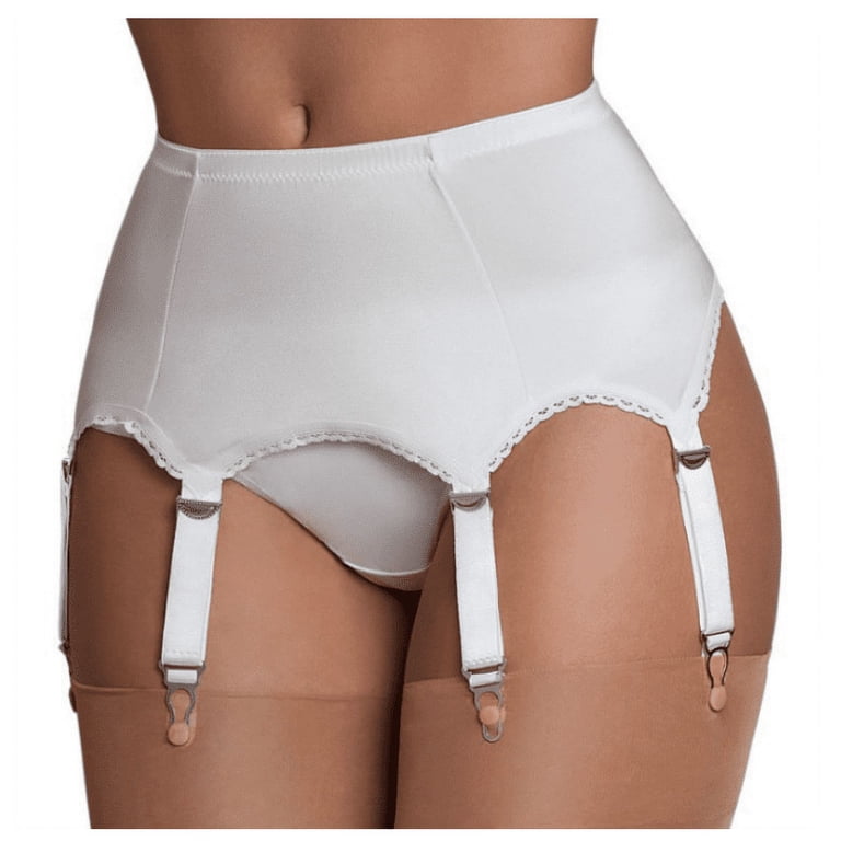 garter belt with thigh straps Women's Sexy Lace Garter Belt with 6 Straps Metal Clip Suspender for Thigh  High Stockings
