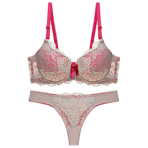Women's Sexy Lace Push Up Bra Set Comfortable Thin Cup Supportive Underwear T-Shirt Bra Elegant Design