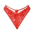thumbnail image 1 of Women's Sexy Lace Thong Panties Low Waist Transparent Hollow Out Design Comfortable Stretch Underwear, 1 of 1