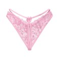 thumbnail image 1 of Women's Sexy Lace Thong Panties Low Waist Transparent Hollow Out Design Comfortable Stretch Underwear, 1 of 1