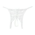 thumbnail image 1 of Women's Sexy Lace Thong Panties Pearl Massage Open Crotch Transparent Underwear for Feminine Comfort and Style, 1 of 2