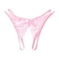 thumbnail image 1 of Women's Sexy Lace Thong Underwear Transparent No Show Comfortable Soft Stretchable Breathable Panties, 1 of 2