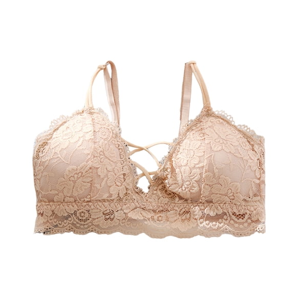 Women's Sexy Lace Tube Top Sling Back Bra Fashionable Outerwear Vest Comfortable Stretchy Soft Support