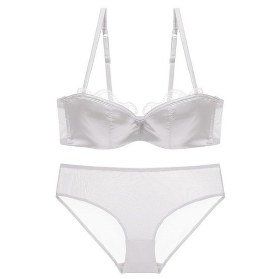 Women's Sexy Lace Underwear Set Comfortable Breathable Bra and Briefs Soft Stretchy Supportive Apparel