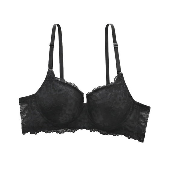 Women's Sexy Lace Underwire Balconette Bra Demi Cup Sheer Unlined Comfortable Support