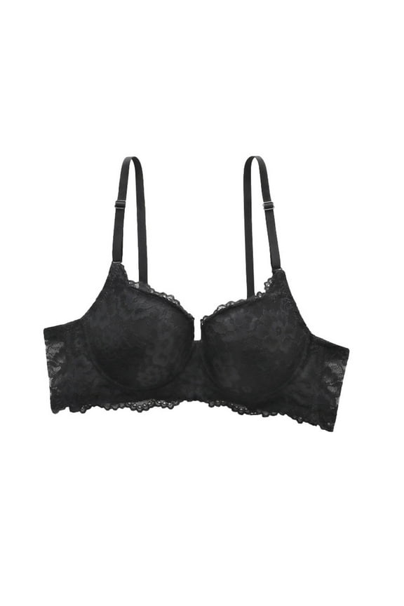 Women's Sexy Lace Underwire Balconette Bra Demi Sheer Unlined Comfortable Supportive Elegant Design Soft Fabric
