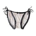 thumbnail image 1 of Women's Sexy Lace Up Triangle Panties - Unfasten Sweet Ties Design, One Size 58-90cm Waist, 26g - Ideal for Gift/Occasions, 1 of 3