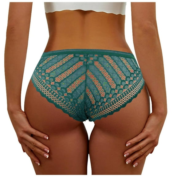 Women's Sexy Low Waist Lace Bikini Panties - No Show, Soft Breathable, Seamless, Gift for Her, Four Seasons