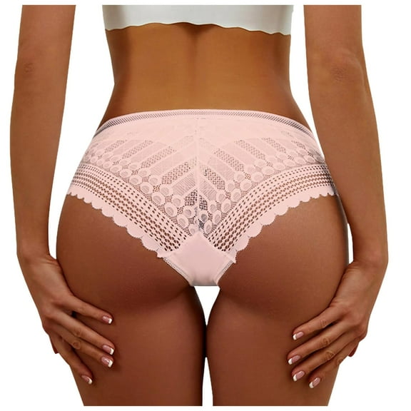 Women's Sexy Low Waist Lace Bikini Panties - No Show, Soft Breathable, Seamless, Gift for Her, Four Seasons