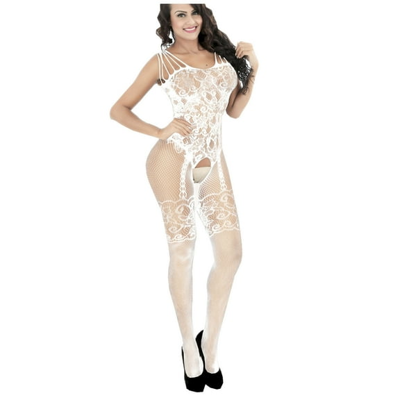 Women's Sexy Mesh BodyStocking Fishnet Lingerie Bodysuits One Piece Jumpsuit Underwear Teddy Nightwear