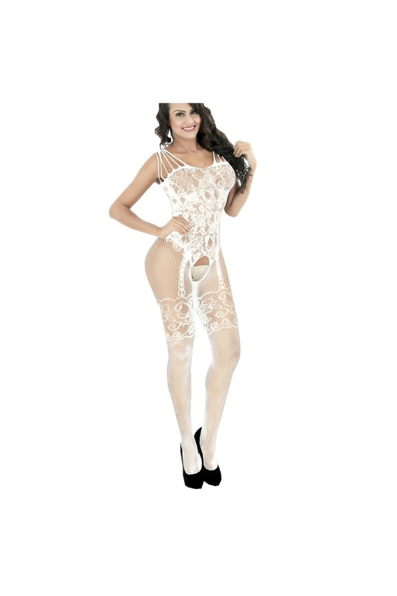 Women's Sexy Mesh BodyStocking Fishnet Lingerie Bodysuits One Piece Jumpsuit Underwear Teddy Nightwear