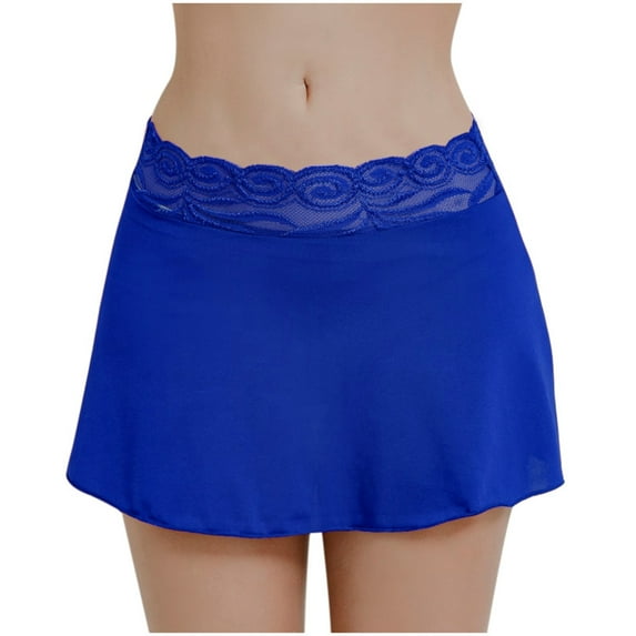 Women's Sexy Mini Skirt Lace Patchwork Solid Color Stretchy Comfortable Trendy Fashion Summer Casual Outfit