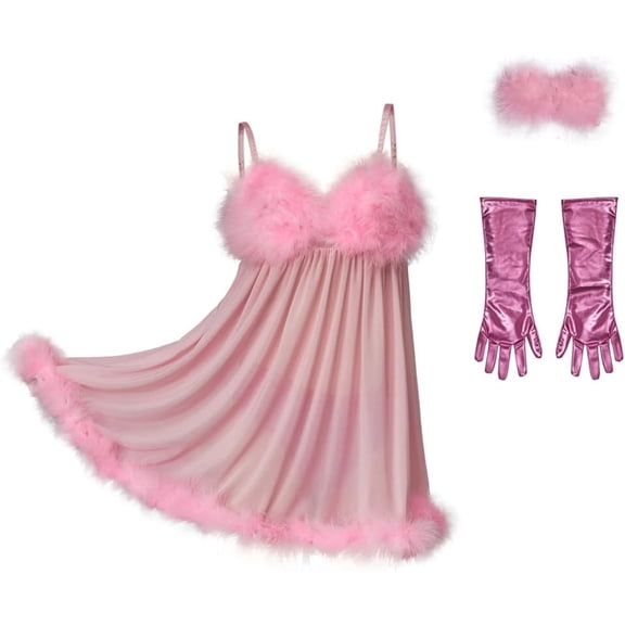 Women's Sexy Nightdress with Gloves