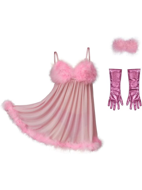 Women's Sexy Nightdress with Gloves