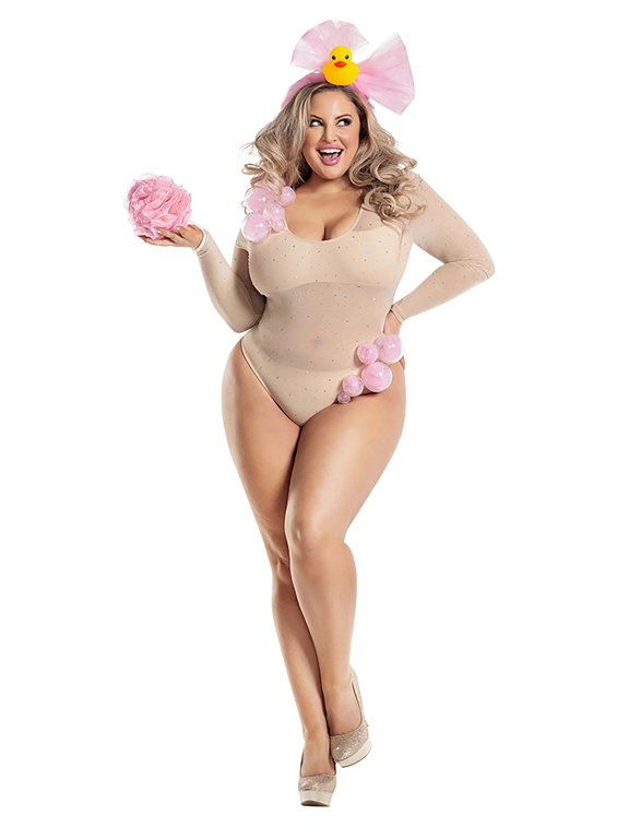 Women's Sexy Plus Size Bubble Bath Babe Costume