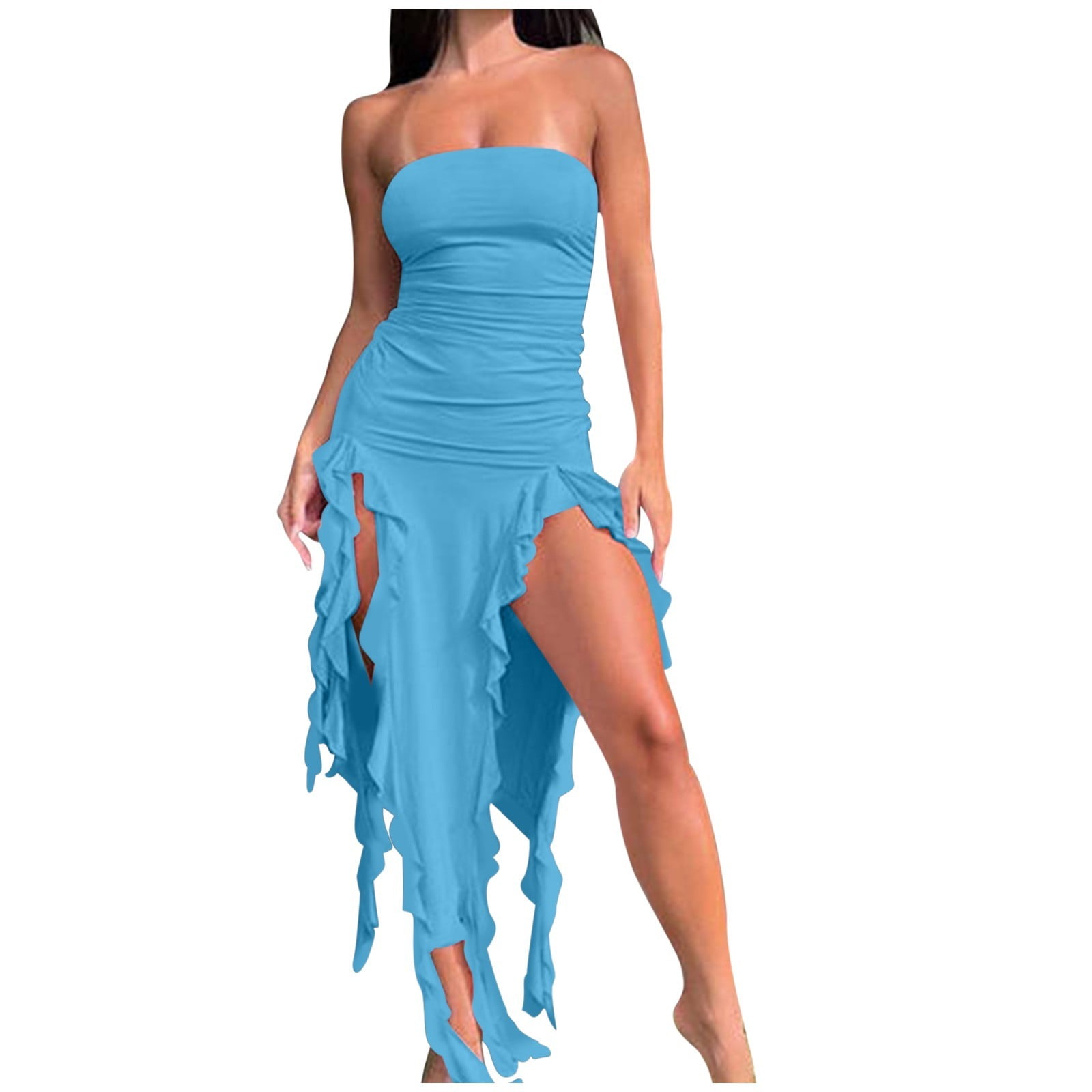 Fringe Maxi Dress – Sexy Sleeveless Body-con Gown with Cascading Tassels main image 1
