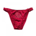 thumbnail image 1 of Women's Sexy Satin String Bikini Underwear Shine Smooth Underwear, 1 of 4