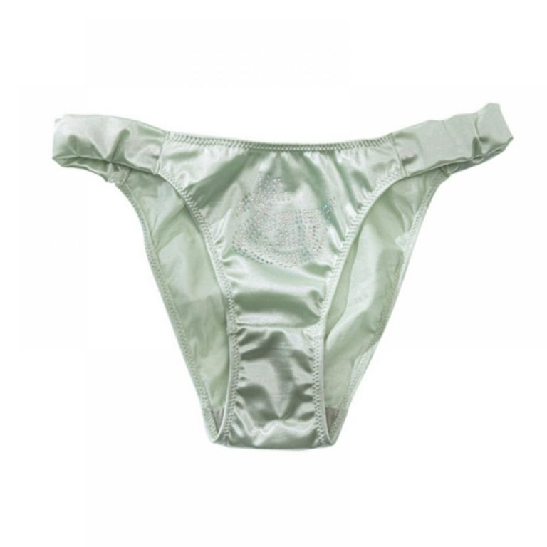 Women's Sexy Satin String Bikini Underwear Shine Smooth Underwear