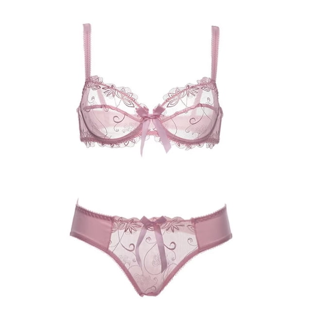 Women s Sexy See Through Lace Mesh Sheer Smooth Bra And Panty Underwear women-s-sexy-see-through-lace-mesh-sheer-smooth-bra-and-panty-underwear