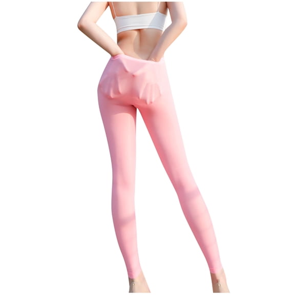 Women's Sexy See Through Sheer Mesh Pants High Waisted Ultra-Thin Perspective Tight Leggings
