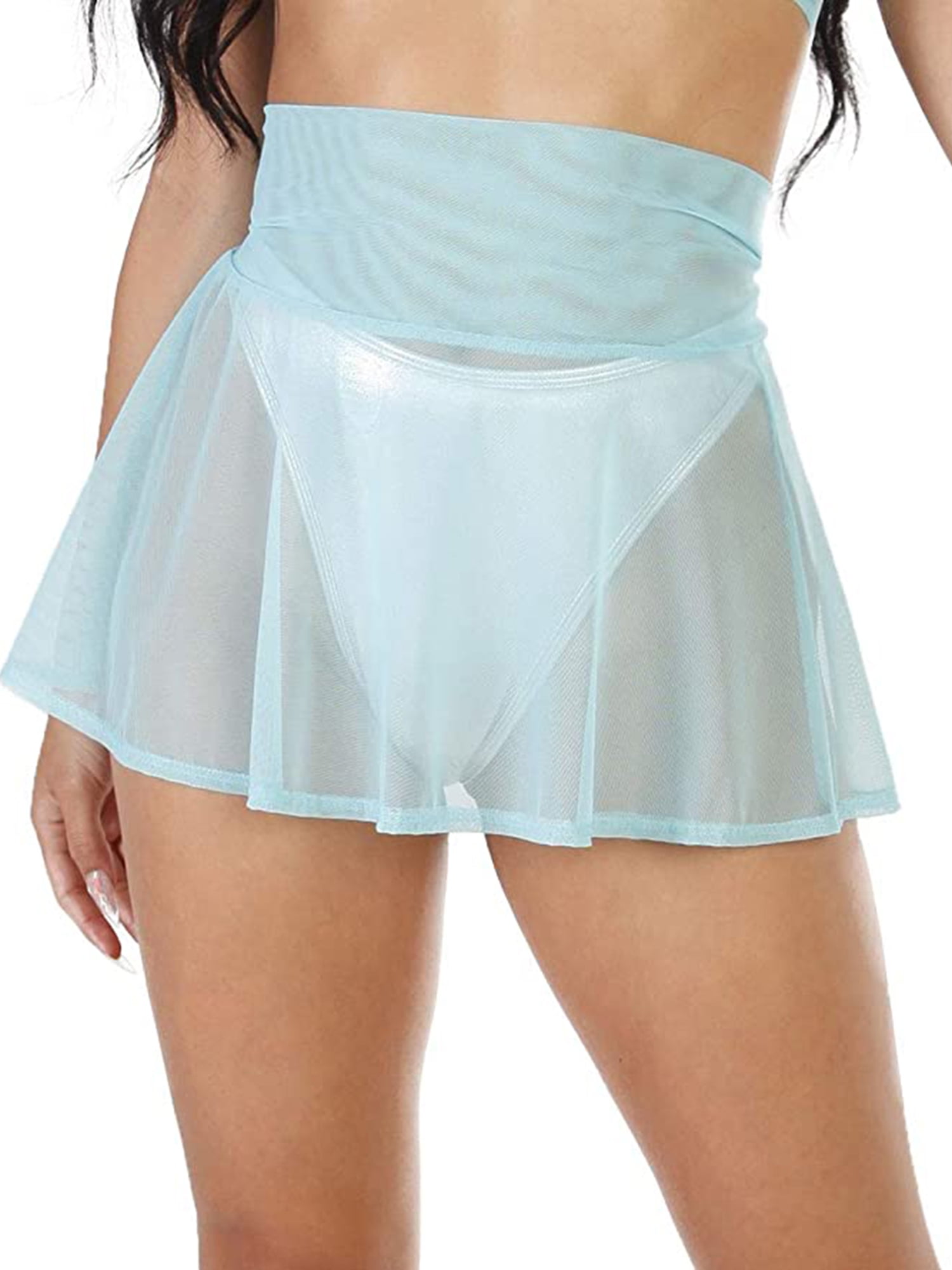 Sheer mini skirt wrap sale