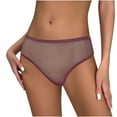 thumbnail image 1 of Women's Sexy Sheer Panties Mesh Cheeky Brief Panties See Through Thongs Low Rise Breathable Thong, 1 of 8