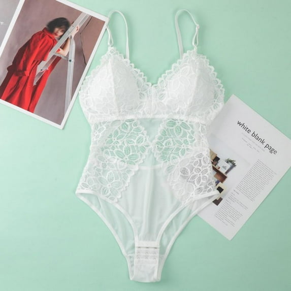 Women's Sexy Siamese Mesh Lace Underwear Thin Breathable Gather Chestless One-piece Bodysuit