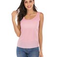 thumbnail image 1 of Women's Sexy Sleeveless Shirt Casual Loose Chiffon Tank Tops T-shirts Summer Breathable Wicking Tank Tops Soild Color, Black/Pink/Purple/Blue S-2XL, 1 of 8