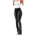 thumbnail image 1 of Women's Sexy Slim Fit Ripped Flared Jeans - Stylish Denim Trousers, 1 of 2
