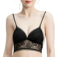 thumbnail image 1 of Bralette for Women Triangle Cups Removable Padded Wire Free Pull On Closure, 1 of 9