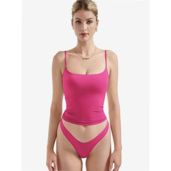 Women’s Sexy Square Neck Tank Top Spaghetti Strap Trendy Going out Basic Cami Shirt