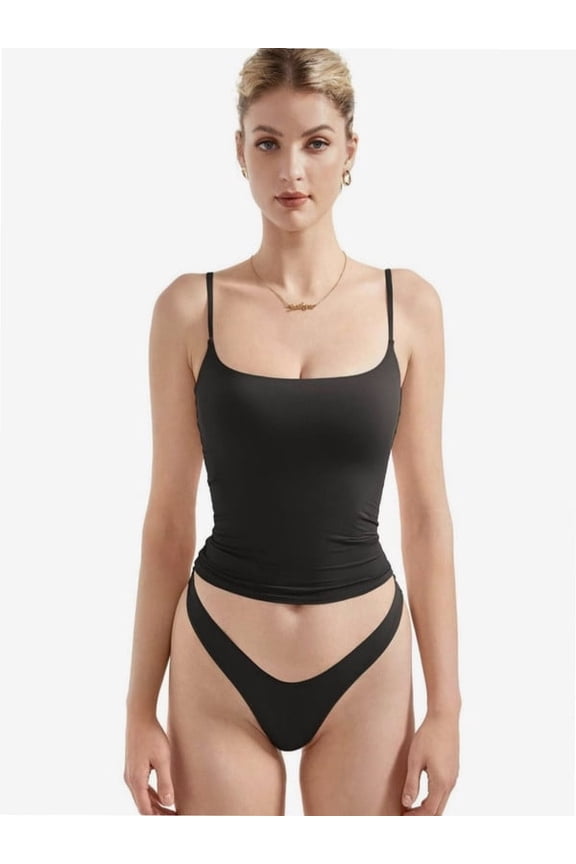 Women’s Sexy Square Neck Tank Top Spaghetti Strap Trendy Going out Basic Cami Shirt