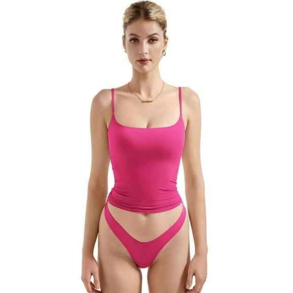 Women’s Sexy Square Neck Tank Top Spaghetti Strap Trendy Going out Basic Cami Shirt