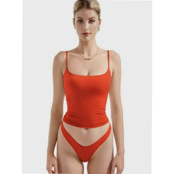 Women’s Sexy Square Neck Tank Top Spaghetti Strap Trendy Going out Basic Cami Shirt