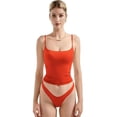 thumbnail image 1 of Women’s Sexy Square Neck Tank Top Spaghetti Strap Trendy Going out Basic Cami Shirt, 1 of 7
