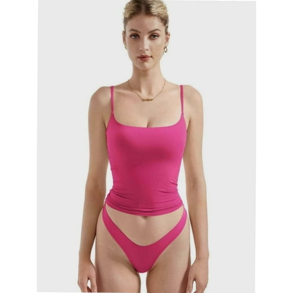 Women’s Sexy Square Neck Tank Top Spaghetti Strap Trendy Going out Basic Cami Shirt