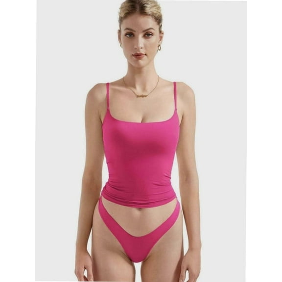 Women’s Sexy Square Neck Tank Top Spaghetti Strap Trendy Going out Basic Cami Shirt