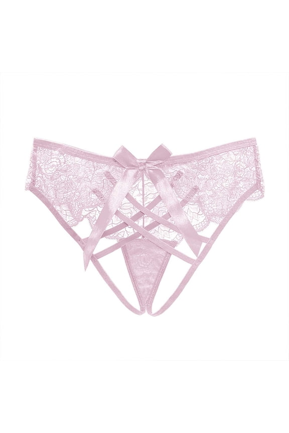 Women's Sexy Strap Bow Cutout Hot Cotton Crotch Panties