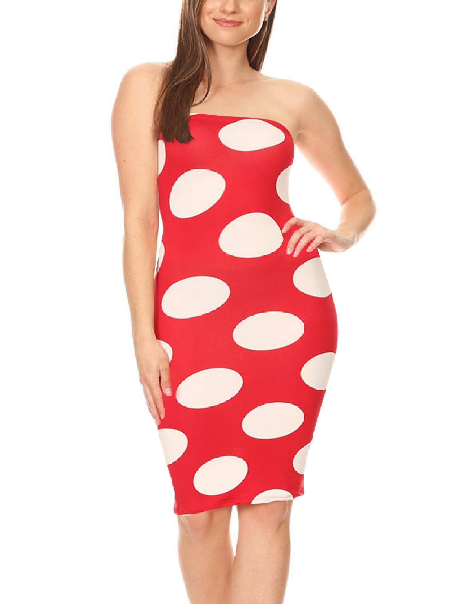 Polka dot tube dress cheap