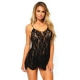 thumbnail image 1 of Women's Sexy Stretch Lace Chemise and G-String Panty 2 Piece Set, 1 of 5