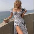 thumbnail image 1 of Women's Sexy Striped Bodycon Maxi Dress Strappy Backless Summer Evening Party Dresses, 1 of 4