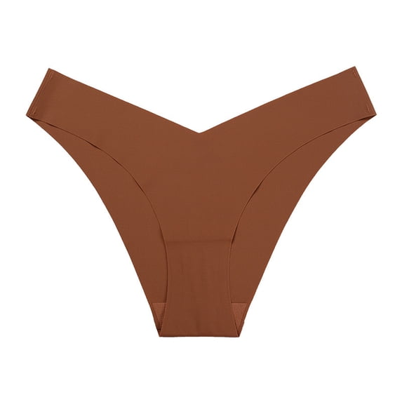 Women's Sexy Thong Sports Fitness Underwear，Ice-Cooling, Solid Color, Cotton，Pack of 5