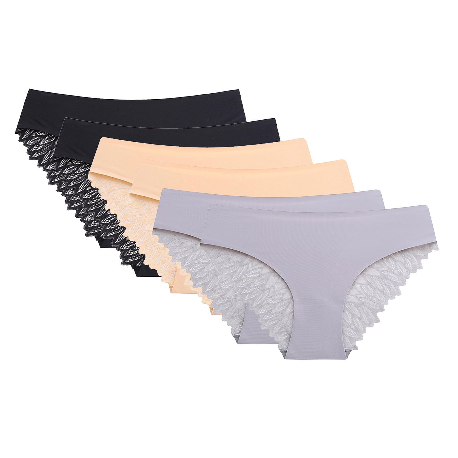 Women's Sexy Underwear Lace Brief Mid Rise Full Coverage Panty Knickers