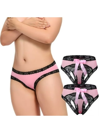 Sexy Women Lingerie Panties Lace Hipster Thong Cheeky Underwear Bow Briefs  Stretch Bikini Panty 