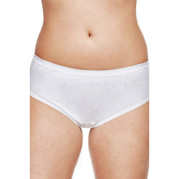 Women's Shadowline 11021 Cotton Hipster Panty (White 5)