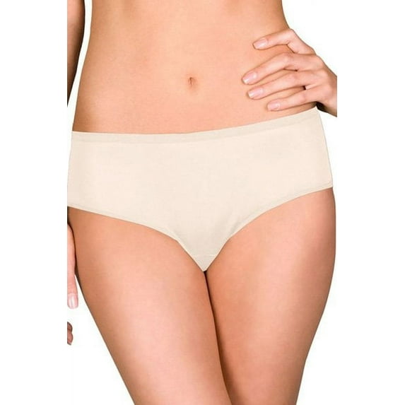 Women's Shadowline 11032 Nylon Hidden Elastic Hipster Panty (Ivory 5)