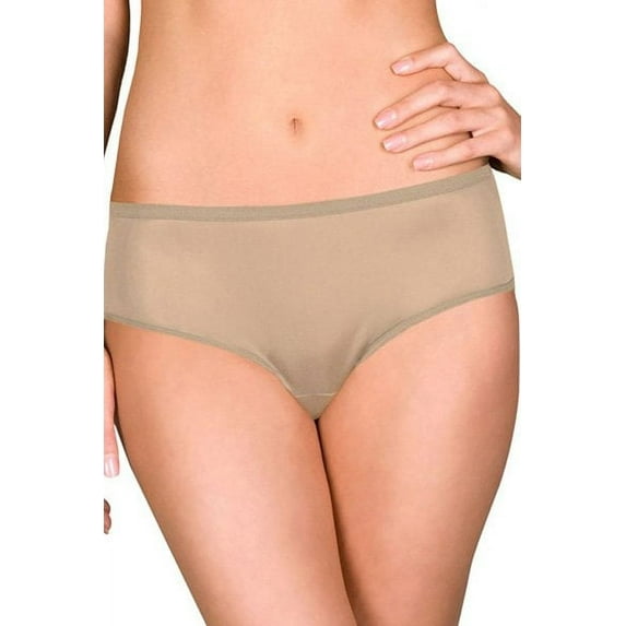 Women's Shadowline 11032 Nylon Hidden Elastic Hipster Panty (Nude 5)
